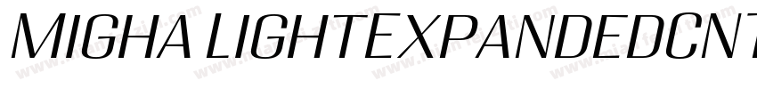 Migha LightExpandedCNTRSlant字体转换